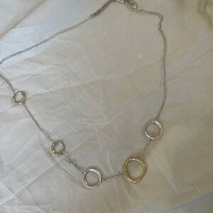 Cute Gold And Silver Ringed Necklace!